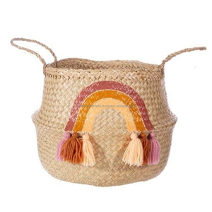 Wholesale Durable <b>Belly</b> <b>Basket</b> Storage Customizable Vietnam Natural Seagrass Hand Woven <b>Basket</b> for Retail & Home Organization - Product Image 5