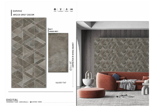 Azulejos de Porcelana para Piso de Diseño Moderno, 600x1200mm, Acabado Brillante, Azulejos para Interiores, 8mm de Grosor, para Sala de Estar de Villa de Lujo - Product Image 1