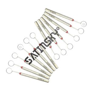 Juego de 12 espejos orales laríngeos n. ° 1 con mango, instrumentos de acero de limpieza e inspección de dientes de 12mm de diámetro para blanqueamiento dental - Product Image 4