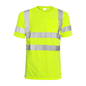 เสื้อโปโลแขนสั้นสีเหลืองผสมสีดำ เสื้อทำงานสำหรับผู้ชาย เสื้อสะท้อนแสงสำหรับงานก่อสร้าง - Product Image 1