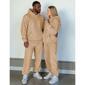 Men Cotton Tracksuit Outfit Full Sleeve Hoodie and Jogger Pants Casual Gym Sportswear Training Daily Wear - Product Image 4