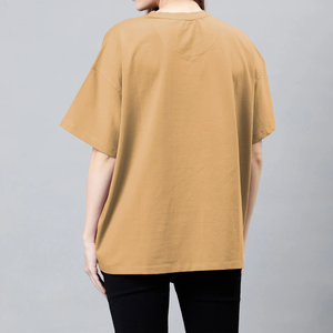 เสื้อยืดแขนยาวครึ่งแขนทรงหลวมขนาดใหญ่พิเศษสำหรับผู้หญิง ผ้าฝ้าย 100% คุณภาพสูง 180 กรัม สไตล์สตรีทแวร์สำหรับฤดูร้อน ระบายอากาศได้ดี รับสั่งทำ - Product Image 2