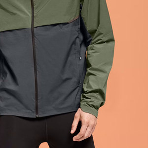 Chaqueta Cortavientos con Capucha para Hombre, Diseño Color Block, Cierre de Cremallera, Estilo Deportivo, Material de Poliéster, Corte Regular, Ropa de Otoño - Product Image 6