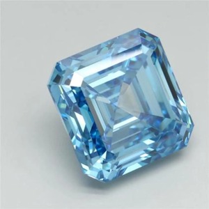 Diamante azul de corte Asscher de lujo, cultivado en laboratorio, certificado por IGI, diamante azul suelto para anillo de compromiso personalizado de 1 a 5 quilates VVS VS VS2 - Product Image 3