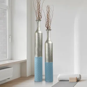 Jarrón de Hierro Alto de Diseño Premium para Decoración de Hoteles y Resorts, Proyectos de Hostelería Costera, Jarrón de Metal de Lujo para Flores - Product Image 4