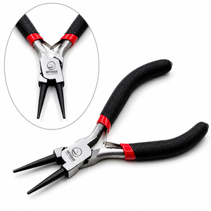 Stainless Steel <b>Needle</b> Nose Pliers for Jewelry Making Black Handle Precision Hand Tool 12.5cm DIY Craft <b>Beading</b> Pliers - Product Image 3