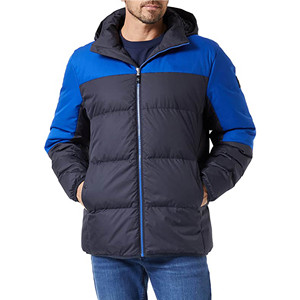 Chaqueta Acolchada Negra y Naranja Personalizada para Hombre, Abrigo de Invierno con Capucha, Fabricante y Proveedor de Ropa de Exterior de Marca Privada al por Mayor - Product Image 4