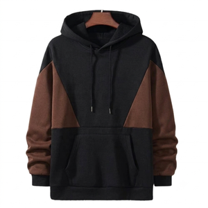 Sudadera con Capucha para Hombre, Diseño Color Block, Corte Holgado, Casual, Felpa Francesa, con Bolsillos, para Otoño - Product Image 2