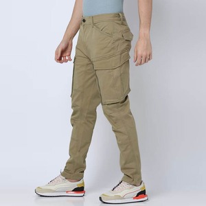Pantalones Cargo Caqui Multibolsillos, Corte Slim, Tela Twill, Ropa de Trabajo Táctica, Producción al por Mayor - Product Image 2