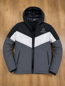 Men's Color Block Hooded Puffer Jacket Waterproof Windproof Winter Warm <b>Quilted</b> Outdoor Casual Coat OEM ODM Custom Logo - Product Image 6
