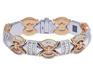 Bracelet pour homme Iced Jewelz D VVS Moissanite en argent sterling 925 plaqué or, motif chaîne à maillons, style Hip Hop urbain, pour rappeurs, vente en gros - Product Image 5