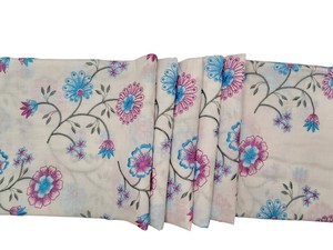 Tela de algodón ligera de primera calidad, blanca, multicolor, con bordado floral, para vestidos, túnicas y blusas para niñas y mujeres. - Product Image 4