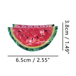 Pinza de Pelo Premium de Acetato con Forma de Sandía de 6.5cm, Pinza de Pelo con Forma de Fruta para Mujeres y Niñas, Accesorios de Pelo Novedosos de Verano, Venta al por Mayor - Product Image 2