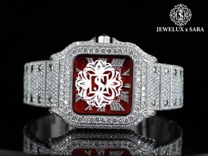 Direct Factory Supply <b>Gold</b> Iced Out Moissanite Diamond <b>Watch</b> for <b>Men</b> and Casual Events Available at Competitive Price from India - Product Image 1