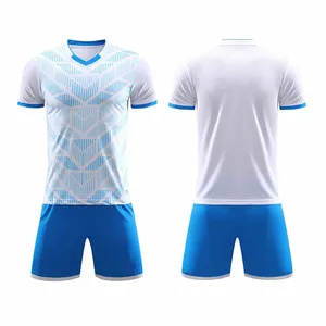 เสื้อฟุตบอลอเมริกัน/ฟุตบอลสั่งทำขายส่ง พิมพ์ลายด้วยความร้อน ระบายอากาศได้ดี แห้งเร็ว โพลีเอสเตอร์ 100% คอวี แขนสั้น - Product Image 5