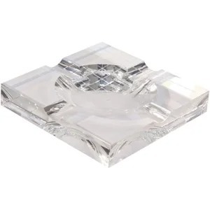 Cendrier de bureau carré en cristal, design minimaliste pour usage domestique - Product Image 1