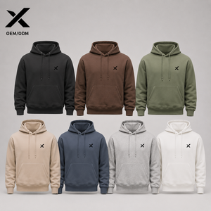 Sudadera con Capucha para Hombre X Sports City, Tejido y Peso 100% Felpa Francesa, Ajustable con Ojales Metálicos, Bolsillo Canguro, Puños Acanalados - Product Image 3