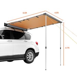 กันสาดข้างรถยนต์ขนาดใหญ่ 4.6 x 6.6 เมตร PU3000mm UV50+ แบบพับเก็บได้ พร้อมถุงเก็บกันน้ำ ป้องกันแสงแดดได้ดีเยี่ยม - Product Image 5