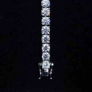 Pulsera de tenis de lujo con diamantes redondos, acabado en plata 925, circonita cúbica, elegante y brillante, regalo de joyería - Product Image 2