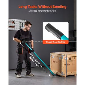 Carrello a leva in acciaio al carbonio con capacità di carico di 4 tonnellate, barra a leva da 56,5 pollici con ruote per pallet di grandi dimensioni, stile a scalpello - Product Image 5