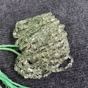 Faceted Green Quartz <b>Stone</b> <b>Beads</b> For Jewelry Making 8 Inches Natural Color Heishi Shape Loose <b>Beads</b> - Product Image 5