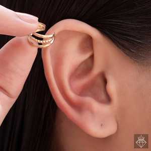 ต่างหูแบบหนีบ PRAO 5 สีทอง ป้องกันการหมอง ดีไซน์หรูหรา - Product Image 3