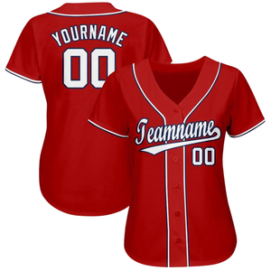 Men Red White Navy Baseball Jersey Button Front Team Shirt Performance <b>Athletic</b> Game Day Practice Sports Uniform Wear - Product Image 1