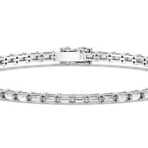 REYES – Bracelets de tennis personnalisés en argent sterling 925, 3 carats, en moissanite, pour elle et lui, accessoires cadeaux de mariage pour femmes, bijoux fins - Product Image 3