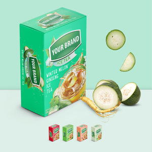 Cajas de Papel Dúplex para Té Instantáneo de Alta Calidad con Logotipo y Diseño Personalizados, Caja de Empaque para Té de Frutas en Polvo, Kombucha, Té de Jengibre - Product Image 3