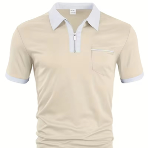Polo pour homme, fabrication directe, logo personnalisé, 100% coton, séchage rapide, coupe ajustée, manches courtes, motif uni, tricoté - Product Image 1