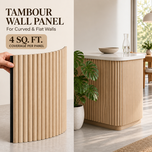 Panel de Tambor Rectangular de Madera Maciza para Muebles de Cocina, Diseño Moderno y Minimalista, Panel Flexible de Madera Maciza - Product Image 3