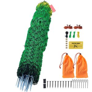 Rete Elettrica Portatile per Recinzione Capre 89 cm H x 50 m L con Pali a Doppia Punta e Pali in PE per Allevamento - Product Image 6