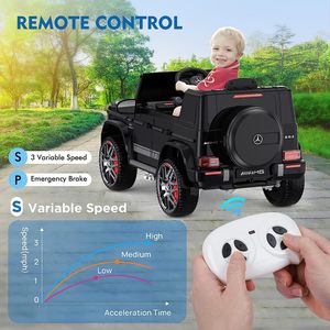 รถยนต์เด็กนั่งขับ ANPABO รุ่น G63 12V พร้อมรีโมทคอนโทรลสำหรับผู้ปกครอง, ไฟหน้า LED และระบบแจ้งเตือนแบตเตอรี่ต่ำ - Product Image 4