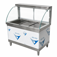Gewerblicher Edelstahl Elektrischer Bain-Marie Speisenwärmer mit Temperaturregelung Buffet-Dampftisch für Restaurant-Catering