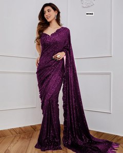 Robe longue fourreau en georgette noire à sequins, élégante, traditionnelle, pour bal de promo, soirée, mariage, pour femmes - Product Image 5