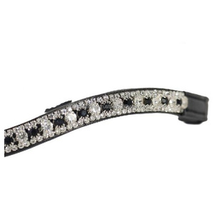 Bride en cuir faite à la main vêtements de cheval cristaux cheval sourcil bande en vrac fabricant indien fournisseur anglais cuir fantaisie sourcil bande - Product Image 3