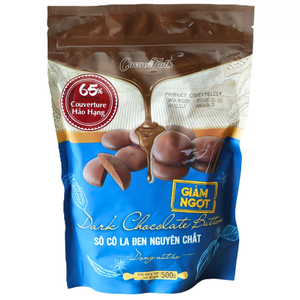 Chocolat Pur en Gros, Biscuits de Boulangerie en Vrac, OEM/ODM, Chocolat Noir Véritable HALAL en Forme de Bouton, 65% Cacao, Prix Compétitif, Approvisionnement Export - Product Image 1