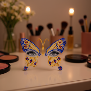Pegatinas faciales con diamantes de imitación Iln, diseño de mariposa para decoración facial 36135 - Product Image 3