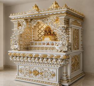 Designer Marble Look Teak Wood Temple Manufacturer - Product Image 5