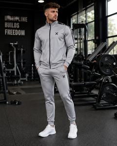 Survêtements de performance pour hommes X Sports City, en synthétique, avec fermeture éclair intégrale, col montant, style sportif, séchage rapide, polyester et nylon, pour l'automne - Product Image 3