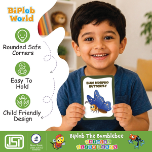 Tarjetas Educativas Biplob's de Animales de la Selva Amazónica, Personalizadas para Amazon, 28 Tarjetas Educativas de Doble Cara con Imágenes y Rimas, Certificación CPC - Product Image 4