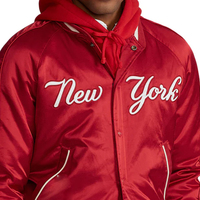 Veste universitaire en satin respirant style cool pour homme, vestes universitaires en satin de soie 100% polyester, vestes bomber en satin raglan pour homme