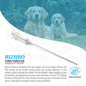 Cathéter de reproduction artificielle canine en acier inoxydable réutilisable Luer Lock pour œil avant, 10 pouces, certifié ISO/CE, usage vétérinaire - Product Image 6