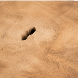 ARTERRA Luxury Premium Teak Slice <b>Table</b> Modern <b>Nesting</b> Coffee <b>Table</b> Metal Hairpin Leg Accent <b>Table</b> for Home - Product Image 3