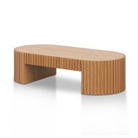 Table basse au design moderne, hauteur réglable, bois de teck massif de haute qualité, finition naturelle, couleur et forme personnalisées, intérieur/extérieur