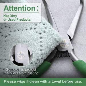 คีมปากแหลมสแตนเลสขนาดเล็ก ปากหยัก 5 นิ้ว งอ 45 องศา คีมปากยาวน้ำหนักเบา สำหรับทำเครื่องประดับ - Product Image 2