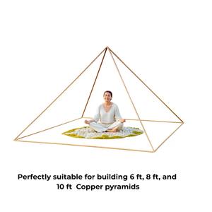 Pyramide en cuivre polie à la main pour la méditation, la guérison énergétique, le chakra, le yoga, le Reiki, l'orgonite, la cristalthérapie, le bien-être, la pleine conscience et le zen - Product Image 2