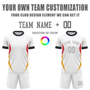 Uniforme de Fútbol Personalizado por Sublimación de Secado Rápido, Camisetas de Fútbol para Hombre, 100% Poliéster, Impermeables, Transpirables, Antibacterianas, Cortas - Product Image 4