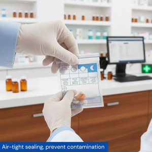 Sac à fermeture éclair médical en LDPE avec impression personnalisée pour la distribution de pilules en pharmacie, en clinique, à usage médical - Product Image 3