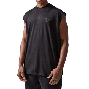 Débardeur de sport côtelé pour homme, sans manches, moulant, pour la course, la gym et le fitness, personnalisable OEM, prix compétitif - Product Image 1